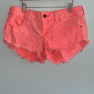 Size 5 Bright Coral Billabong Jean Shorts